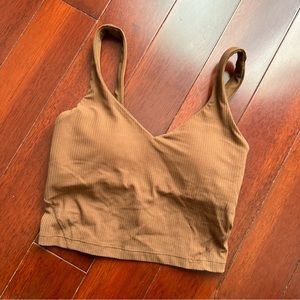 Lululemon Align Ribbed Tank Top Brown Size 2 NWT